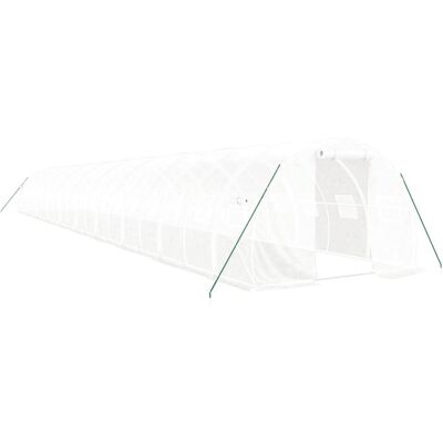 vidaXL Greenhouse 20x3x2m with Steel Frame - White vidaXL Greenhouse 20x3x2m with Steel Frame - White