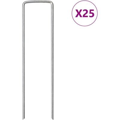 vidaXL Ground Anchor U-shape 25 pcs. 15x3.5 cm - Ground Anchor vidaXL Ground Anchor U-shape 25 pcs. 15x3.5 cm - Ground Anchor