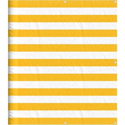 vidaXL Balcony Privacy Screen Yellow White 120x1000 cm vidaXL Balcony Privacy Screen Yellow White 120x1000 cm