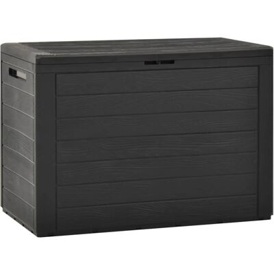 vidaXL Garden Storage Box Anthracite Stylish Sturdy Solid Stable Durable Outdoor vidaXL Garden Storage Box Anthracite Stylish Sturdy Solid Stable Durable Outdoor