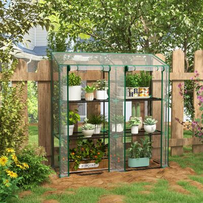 Outsunny Mini Green House with 3 Tier Shelves - Green House Outsunny Mini Green House with 3 Tier Shelves - Green House