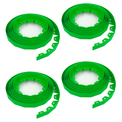 (4 Pack - 40m) KCT 10-50 Metre Green Flexible Plastic Lawn Edging Grass Border w (4 Pack - 40m) KCT 10-50 Metre Green Flexible Plastic Lawn Edging Grass Border w