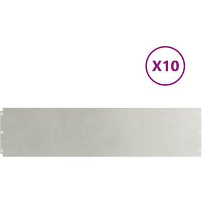 vidaXL Stainless Steel Garden Edging - 10 pcs 25x103 cm vidaXL Stainless Steel Garden Edging - 10 pcs 25x103 cm