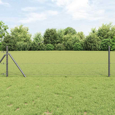 VIDAXL Steel Garden Fence - Hexagonal Gray 0.6x10 m VIDAXL Steel Garden Fence - Hexagonal Gray 0.6x10 m