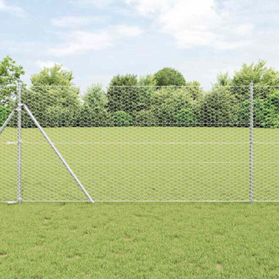 VIDAXL Garden Fence - Zinc-coated Hexagonal 1.4x10 m - Garden Fence VIDAXL Garden Fence - Zinc-coated Hexagonal 1.4x10 m - Garden Fence