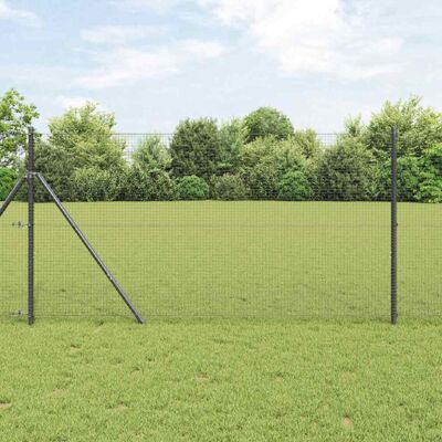 Brand Model - Steel Fence with Gray Poles Brand Model - Steel Fence with Gray Poles