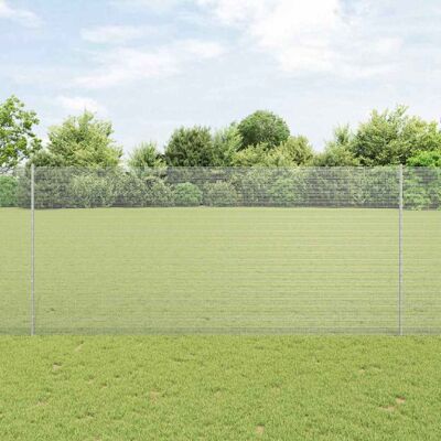 vidaXL Galvanized Steel Welded Wire Fence 1.4x10 m - Fence vidaXL Galvanized Steel Welded Wire Fence 1.4x10 m - Fence