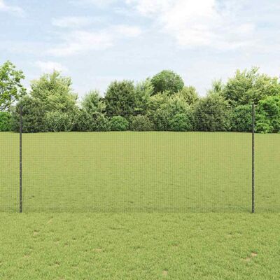 vidaXL Garden Fence 10 Posts Gray 1.4x10m - Garden Fence vidaXL Garden Fence 10 Posts Gray 1.4x10m - Garden Fence