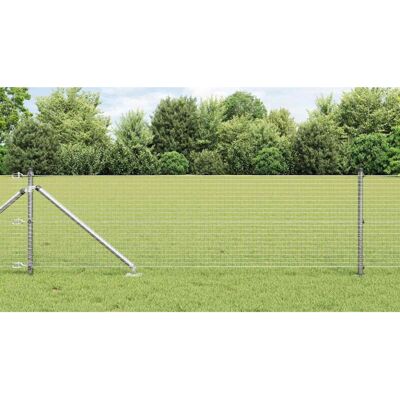 Galvanized Steel Fence with 13 Pickets 0.8x100 m - Fence Galvanized Steel Fence with 13 Pickets 0.8x100 m - Fence