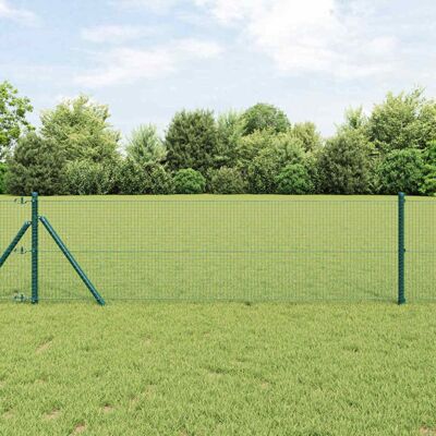 Vidaxl - Fence Post Set - Green PVC-coated - Steel - Fence Posts Vidaxl - Fence Post Set - Green PVC-coated - Steel - Fence Posts