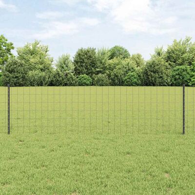 vidaXL Gray Galvanized Steel Fence Set - Property Boundary, 10 U Posts vidaXL Gray Galvanized Steel Fence Set - Property Boundary, 10 U Posts