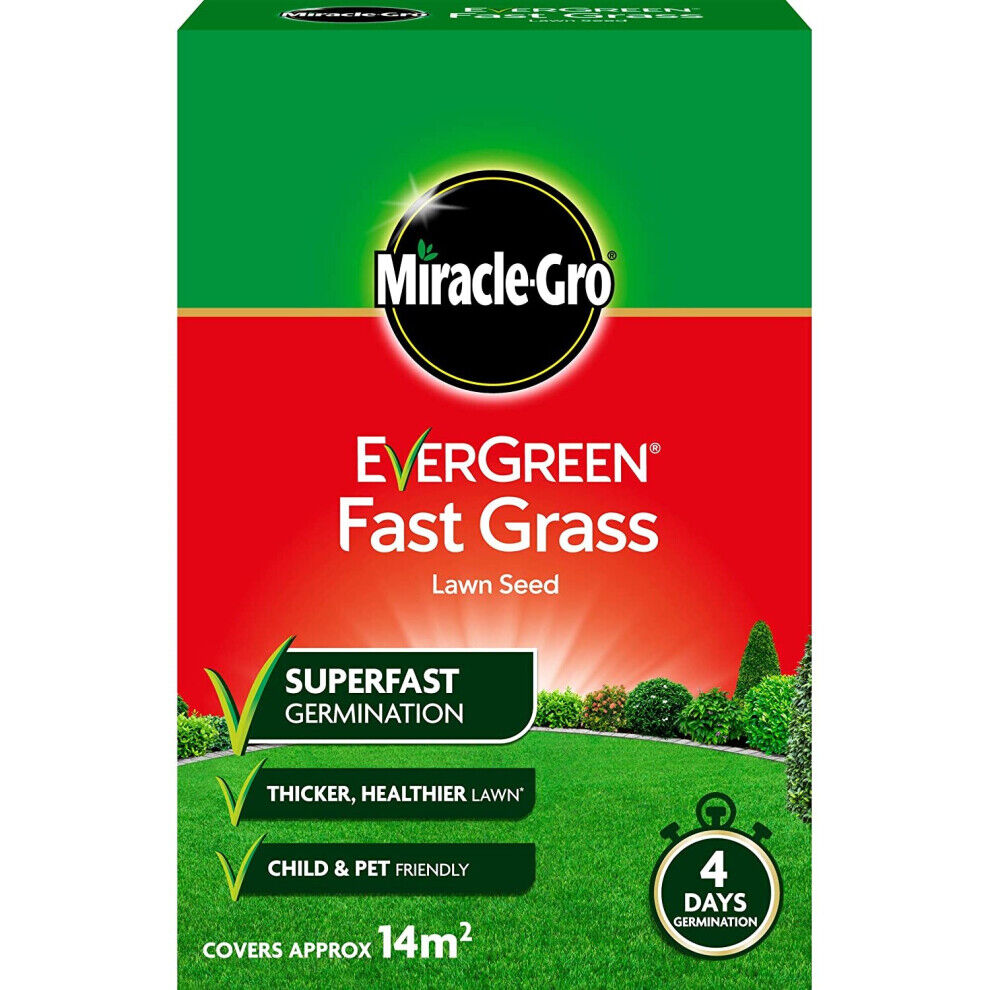Miracle-Gro EverGreen Fast Grass Lawn Seed 420 g - 14 m2