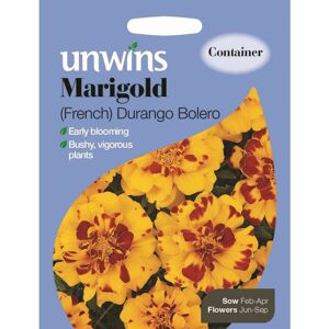 Unwins Grow Your Own Marigold French Durango Bolero Flower Seeds Unwins Grow Your Own Marigold French Durango Bolero Flower Seeds