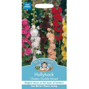 Mr Fothergill's Mr Fothergills - Pictorial Packet - Flower - Hollyhock Chaters Double Mixed - 50 Mr Fothergill's Mr Fothergills - Pictorial Packet - Flower - Hollyhock Chaters Double Mixed - 50