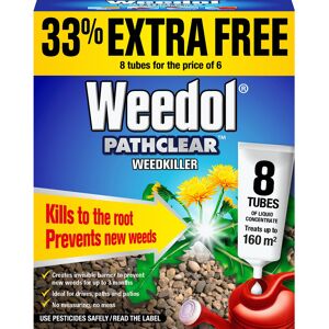 Weedol Pathclear Weedkiller Liquid Concentrate, 6 Plus 2 Tubes Free Weedol Pathclear Weedkiller Liquid Concentrate, 6 Plus 2 Tubes Free