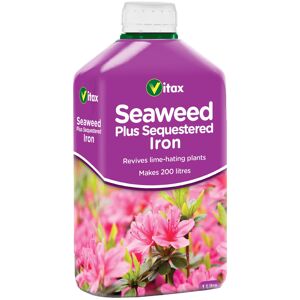 Vitax Seaweed Plus Sequestered Iron 1L - Corrects Iron Deficiency, Prevents Leaf Vitax Seaweed Plus Sequestered Iron 1L - Corrects Iron Deficiency, Prevents Leaf