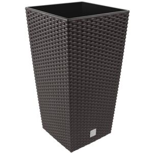 Prosper-Plast Prosper Plast DRTS170-440U 17 x 17 x 32.4 cm Rato Square Flowerpot - Dark Brown Prosper-Plast Prosper Plast DRTS170-440U 17 x 17 x 32.4 cm Rato Square Flowerpot - Dark Brown