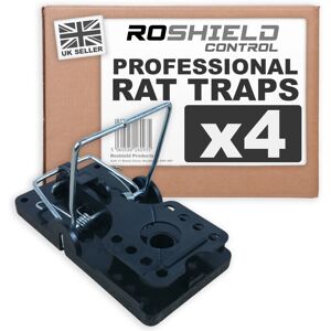 Roshield 4 x Rat Traps - Professional Heavy Duty Control Traps Roshield 4 x Rat Traps - Professional Heavy Duty Control Traps