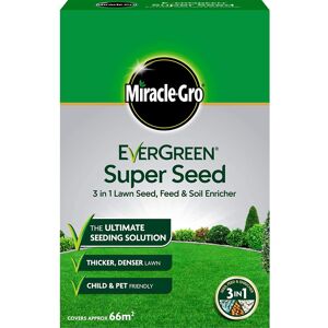 Miracle-Gro Evergreen Super Seed 3 in 1 Lawn Seed 66m2 Coverage 2kg Miracle-Gro Evergreen Super Seed 3 in 1 Lawn Seed 66m2 Coverage 2kg