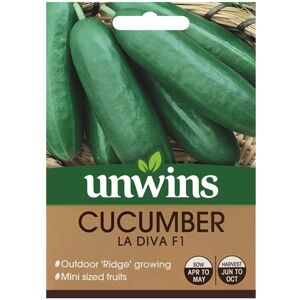 Unwins Grow Your Own Cucumber La Diva F1 Vegetable Seeds Unwins Grow Your Own Cucumber La Diva F1 Vegetable Seeds