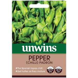 Unwins Grow Your Own Padron Chilli Pepper Vegetable Seeds Unwins Grow Your Own Padron Chilli Pepper Vegetable Seeds