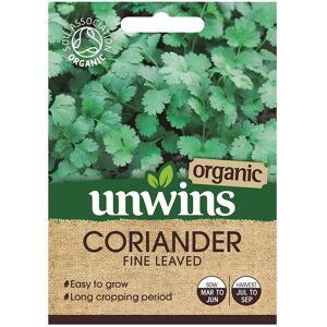 Unwins Grow Your Own Organic Fine Leaved Coriander Herb Seeds Unwins Grow Your Own Organic Fine Leaved Coriander Herb Seeds
