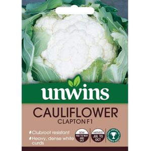 Unwins Grow Your Own Cauliflower Clapton F1 Vegetable Seeds Unwins Grow Your Own Cauliflower Clapton F1 Vegetable Seeds