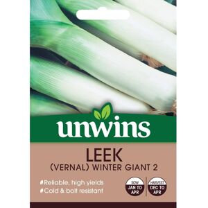 Unwins Grow Your Own Vernal Winter Giant 2 Leek Vegetable Seeds Unwins Grow Your Own Vernal Winter Giant 2 Leek Vegetable Seeds