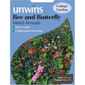 Unwins Grow Your Own Bee & Butterfly Mixed Annuals Bright Flower Seeds Unwins Grow Your Own Bee & Butterfly Mixed Annuals Bright Flower Seeds