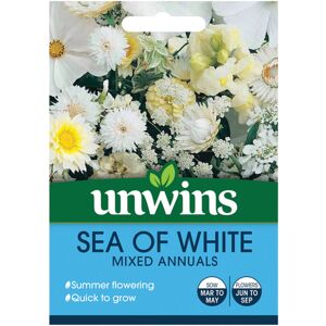 Unwins Grow Your Own At Home Sea Of White Mixed Annuals Flowers Seeds Unwins Grow Your Own At Home Sea Of White Mixed Annuals Flowers Seeds