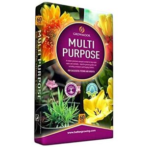 Growmoor Growmore 60L Bag Of Multi Purpose Garden Potting Compost Bed Borders Baskets Growmoor Growmore 60L Bag Of Multi Purpose Garden Potting Compost Bed Borders Baskets