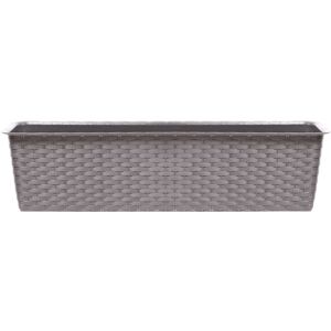 URBN Living (Mocca, 400mm x1) Rectangle Rattan Plastic Flower Planter Pots Set URBN Living (Mocca, 400mm x1) Rectangle Rattan Plastic Flower Planter Pots Set