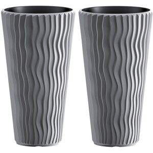 URBN-Garden (Stone Grey, 2) Stunning Sandy Slim Large Plant Pot Flower Planters Indoor Outdo URBN-Garden (Stone Grey, 2) Stunning Sandy Slim Large Plant Pot Flower Planters Indoor Outdo