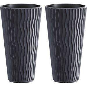 URBN-Garden (Anthracite, 2) Stunning Sandy Slim Large Plant Pot Flower Planters Indoor Outdo URBN-Garden (Anthracite, 2) Stunning Sandy Slim Large Plant Pot Flower Planters Indoor Outdo