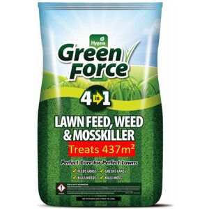 Unbranded Green Force 4in1 Triple Action Lawn Feed, Weed & Mosskiller 8.75kg Unbranded Green Force 4in1 Triple Action Lawn Feed, Weed & Mosskiller 8.75kg