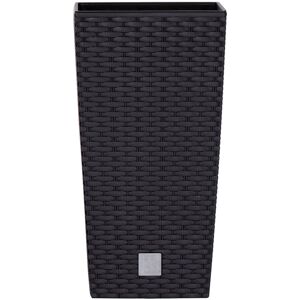 URBN Living (H50cmxD26cm, Black) Square Rattan Tall Large Plant Pot Flower Planters URBN Living (H50cmxD26cm, Black) Square Rattan Tall Large Plant Pot Flower Planters