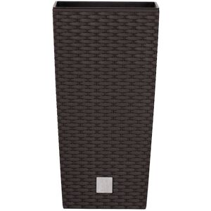 URBN Living (H50cmxD26cm, Brown) Square Rattan Tall Large Plant Pot Flower Planters URBN Living (H50cmxD26cm, Brown) Square Rattan Tall Large Plant Pot Flower Planters