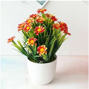 Unbranded (Orange) Outdoor/Indoor Fake Flower With Pot False Plants Artificial Garden Home Unbranded (Orange) Outdoor/Indoor Fake Flower With Pot False Plants Artificial Garden Home