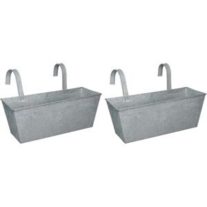 Selections Zinc Balcony Hanging Garden Planters (Set of 2) Selections Zinc Balcony Hanging Garden Planters (Set of 2)