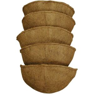 Selections Pack of 5 Coco Wall Basket Garden Planter Liners (40cm) Selections Pack of 5 Coco Wall Basket Garden Planter Liners (40cm)