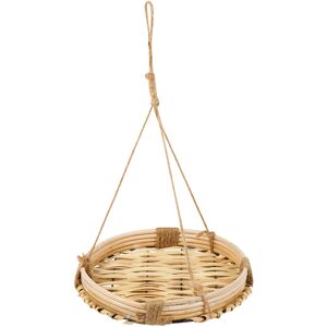 URBN Living (25cm) Flower Pot Holder Basket Rope Hanger Bamboo Tray URBN Living (25cm) Flower Pot Holder Basket Rope Hanger Bamboo Tray