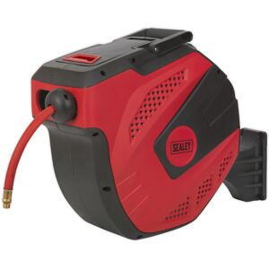 Loops 20m Auto-Rewind Control 10mm Air Hose Reel - 1/4" BSP Inlet & Outlet - Rubber Loops 20m Auto-Rewind Control 10mm Air Hose Reel - 1/4" BSP Inlet & Outlet - Rubber