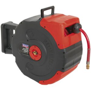 Loops 20m Retractable Air Hose Reel - 3/8" BSPT Inlet & Outlet Reinforced Braided PVC Loops 20m Retractable Air Hose Reel - 3/8" BSPT Inlet & Outlet Reinforced Braided PVC