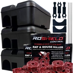 Roshield Tamper-Proof Rat Box & Poison Block Kit - Rodenticide Kit Roshield Tamper-Proof Rat Box & Poison Block Kit - Rodenticide Kit