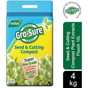 Westland Gro-Sure Seed & Cutting Compost Plant Extracts Pouch 10L 4Kg Westland Gro-Sure Seed & Cutting Compost Plant Extracts Pouch 10L 4Kg