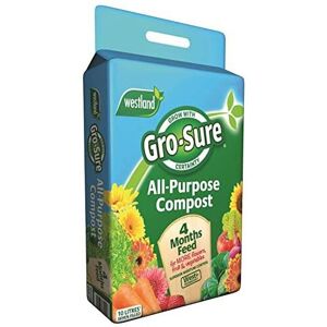 Westland Gro-sure 11200018 All Purpose Compost with 4 Months Plant Feed, 10 Litre - Dark Westland Gro-sure 11200018 All Purpose Compost with 4 Months Plant Feed, 10 Litre - Dark
