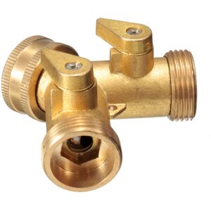 GreenZech EU Standard 3/4 " Brass Garden Irrigation 2 Way Y Shape Adapter Splitter Hose Fa GreenZech EU Standard 3/4 " Brass Garden Irrigation 2 Way Y Shape Adapter Splitter Hose Fa
