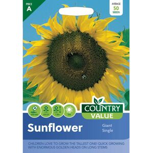 Country Value Sunflower Giant Single Grow Your Own Garden Edible Flowers Seeds Country Value Sunflower Giant Single Grow Your Own Garden Edible Flowers Seeds