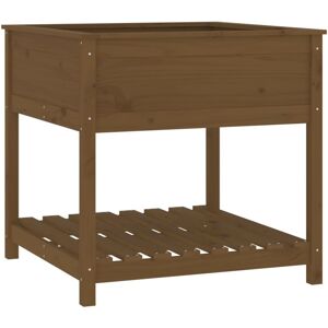 vidaXL Pine Planter with Shelf - Garden Decor vidaXL Pine Planter with Shelf - Garden Decor