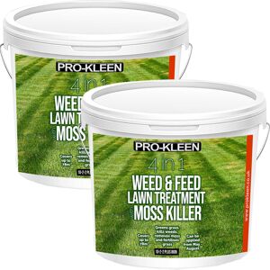 (2) Pro-Kleen 4-in-1 Lawn Feed Weed & Moss Killer 2.5kg (2) Pro-Kleen 4-in-1 Lawn Feed Weed & Moss Killer 2.5kg
